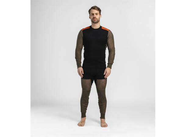 Aclima WN Hybrid Crew Neck M JB/Tarmac/Gold Flame