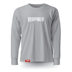 Rapala Grey White Logo Long Sleeve T-Shirt