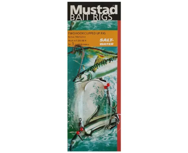 Mustad Two Hooked Clipped Up Rig #1