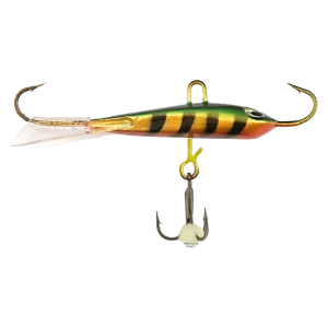 Ice Attack Balansepilk 35mm 5g - Grønn/Gul/Svarte striper